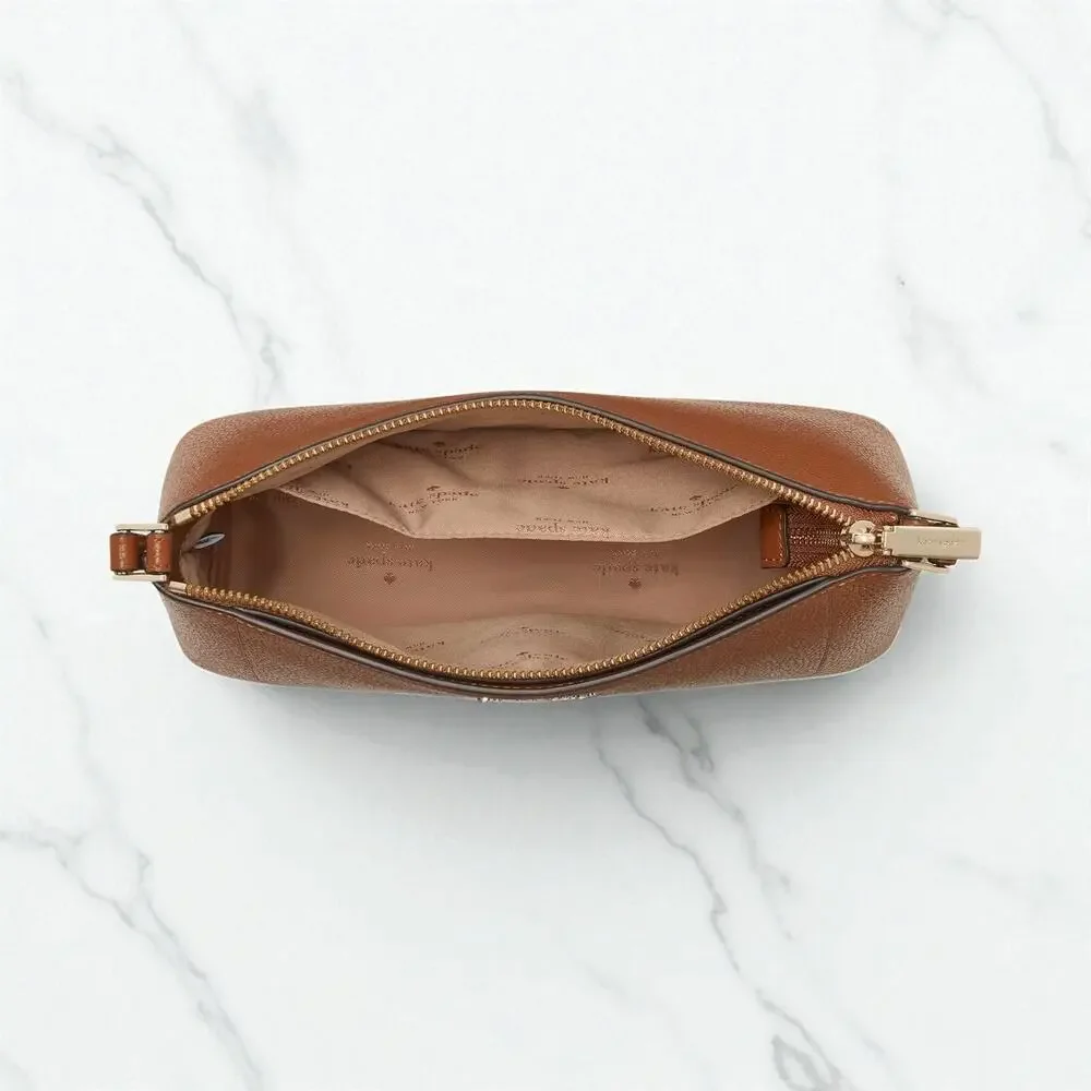 Kate Spade Leila Crossbody Purse in Warm Gingerbread Pebbled Leather KG464